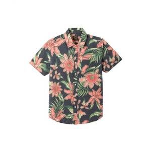 NEW DARK SEAS men's warren short sleeve woven button down shirt in black